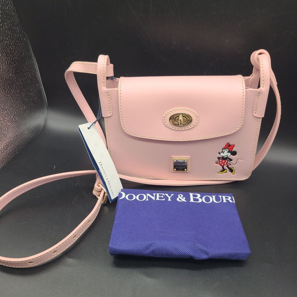 Disney Parks Dooney & Burke bag purse crossbody Pink Leather Minnie Mouse new - Picture 3 of 11